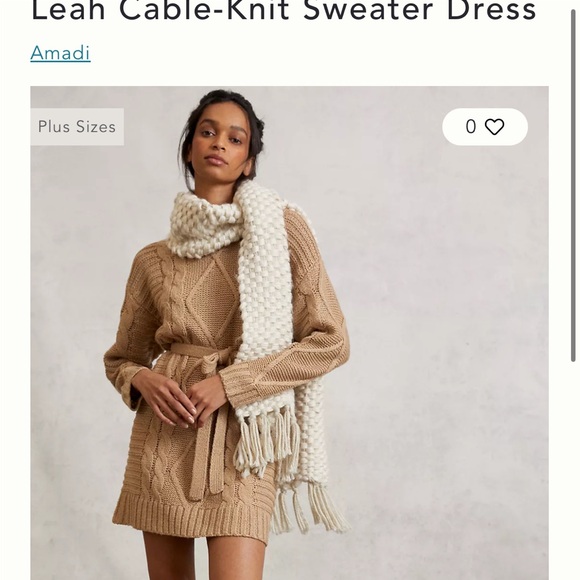 Anthro Amadi Leah Cable Knit Sweater Dress - Picture 3 of 8